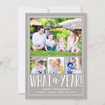 What A Year Editable Color Holiday Photo Card