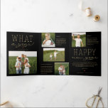What A Year EDITABLE COLOR Trifold Holiday Card<br><div class="desc">Showcase your beautiful photos and tell your stories with a beautiful trifold holiday card that is sure to spread cheer to your family and friends. All elements in this card are designed to be fully editable so that you can change the color schemes to complement your photos. Simply click on...</div>