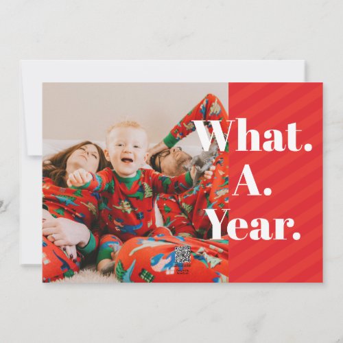 What A Year Family Christmas Holiday Photo Card