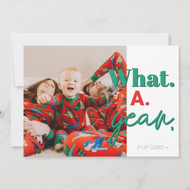 What A Year Family Christmas Holiday Photo Card (Back)