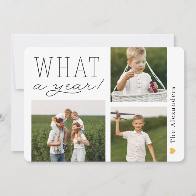 What A Year Holiday Photo Card (Front)
