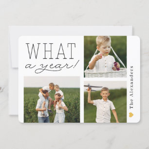 What A Year Holiday Photo Card