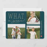 What A Year Holiday Photo Card