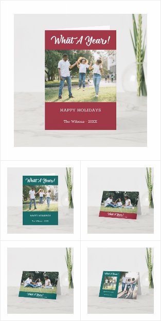 What A Year Holiday Photo Cards