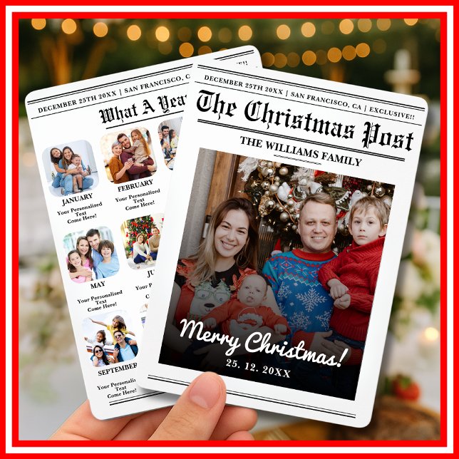 What A Year In Review Newspaper Christmas Holiday Card (Creator Uploaded)