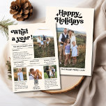 What A Year Modern Family Photo Collage Review  Holiday Card<br><div class="desc">Unleash the joy of reminiscing with our "What a Year" Year in Review Photo Collage Holiday Card. Celebrate cherished memories and share the warmth of the holiday season with this unique card. Crafted for those who appreciate the beauty of nostalgia, this card features a trendy photo collage design that captures...</div>