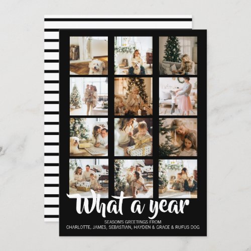 What a Year Photo Christmas Personalized Holiday Card
