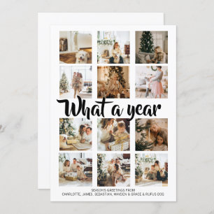 What a Year Photo Christmas Personalized Holiday Card
