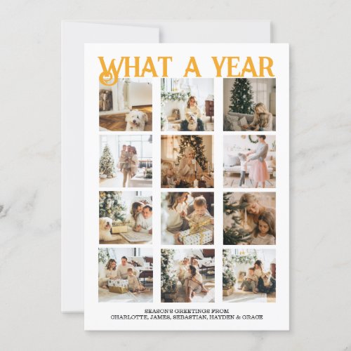 What a Year Photo Christmas Personalized Holiday Card