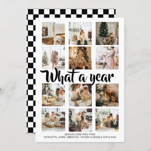 What a Year Photo Christmas Personalized Holiday Card