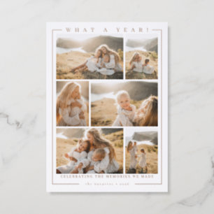 What a Year Photo Collage Letterpress Photo Cards