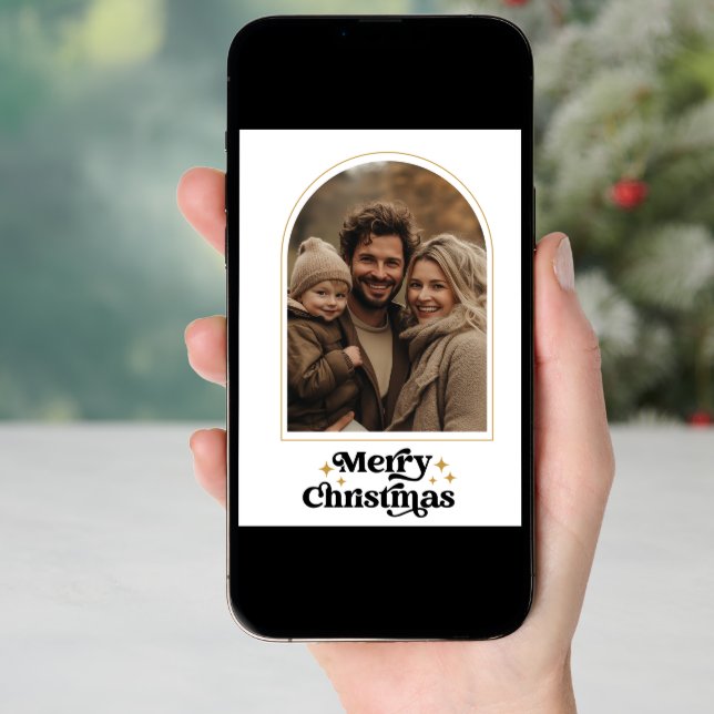 What a Year Review Photo Collage Merry Christmas Holiday Card (Front Digital)