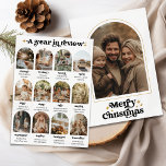 What a Year Review Photo Collage Merry Christmas Holiday Card<br><div class="desc">What a Year Review Photo Collage Merry Christmas Holiday Card</div>