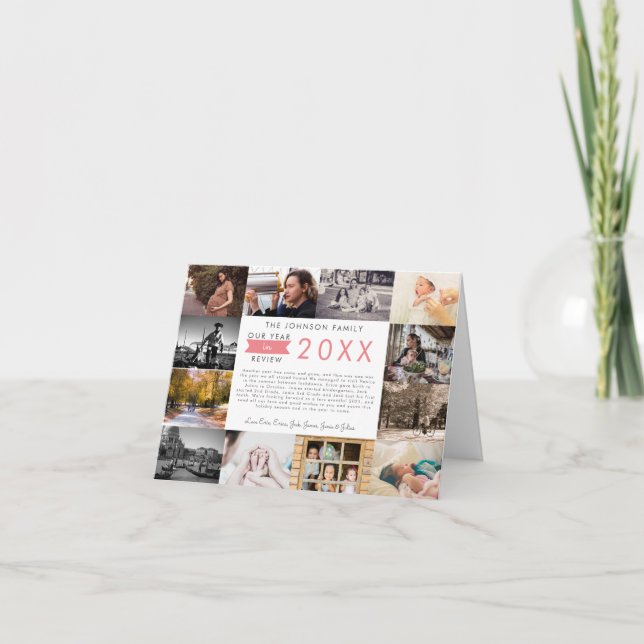 What a Year Year in Review Photo Collage Holiday (Front)