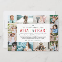 What a Year | Year in Review Photo Collage Holiday Card