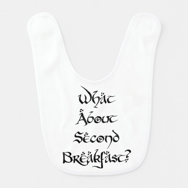 What About Second Breakfast? Baby Bib (Front)