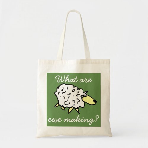 What are ewe making Sheep Cartoon Project Bag