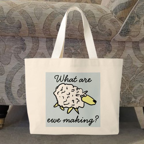 What are ewe making Sheep Cartoon Project Bag