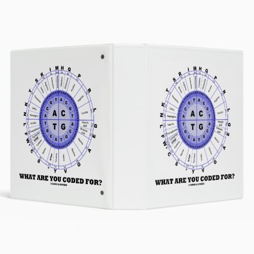 What Are You Coded For Amino Acid Wheel 3 Ring Binder