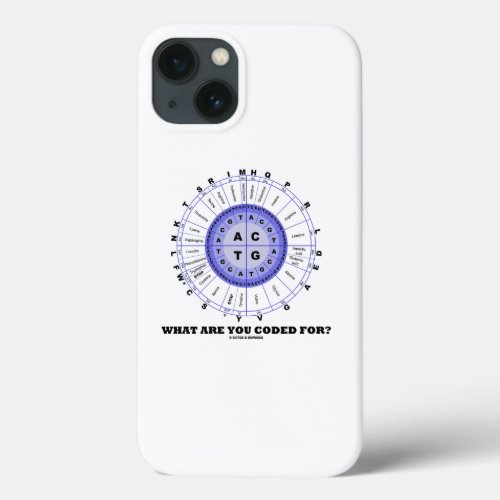 What Are You Coded For Amino Acid Wheel iPhone 13 Case