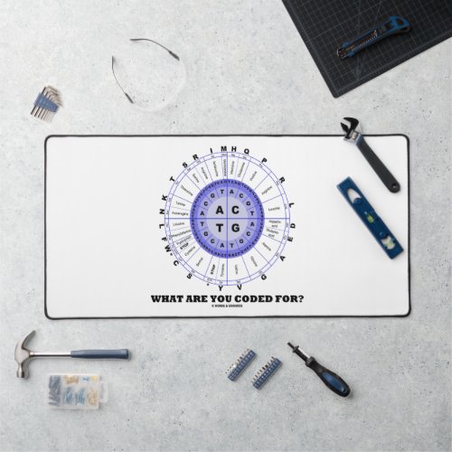 What Are You Coded For Amino Acid Wheel Desk Mat