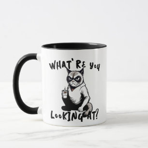 What Are You Looking At? Grumpy Cat Attitude Mug