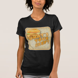 What Beef Funny Cheeseburger Query Art Slogan T-Shirt