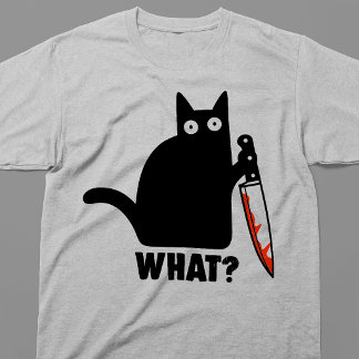 What Black Cat Knife Meme T-Shirt
