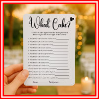 What Cake Bridal Shower Game Elegant Games Invitat