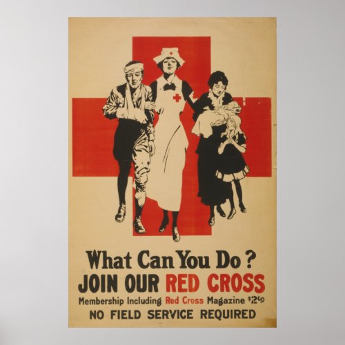 What Can You Do  Join Our Red Cross Poster