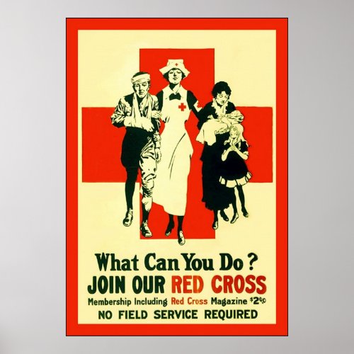 What Can You Do  Vintage Nurse  WW1 Poster