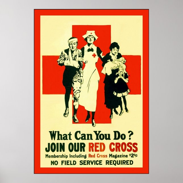 What Can You Do? ~ Vintage Nurse ~ WW1 Poster (Front)