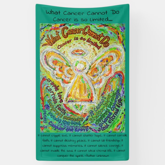 What Cancer Cannot Do Angel Art Custom Banner (Vertical)
