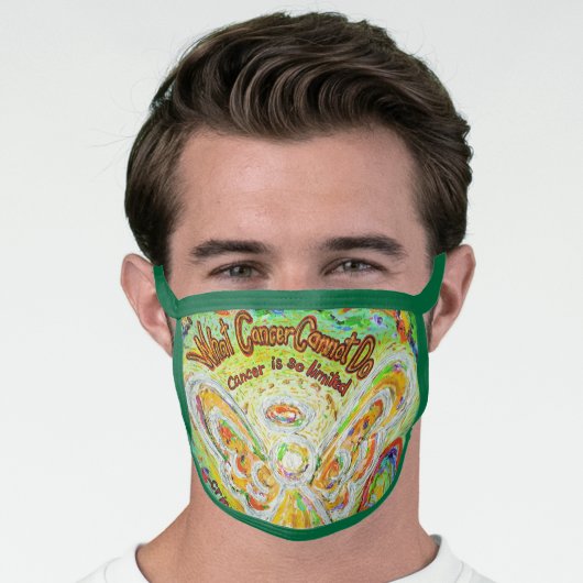 What Cancer Cannot Do Angel Art Face Mask (Worn Him)