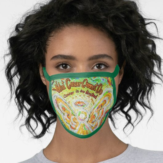What Cancer Cannot Do Angel Art Face Mask (Worn Her)