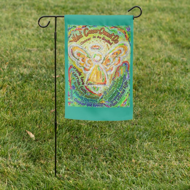 What Cancer Cannot Do Angel Art Garden Flag (In SItu)