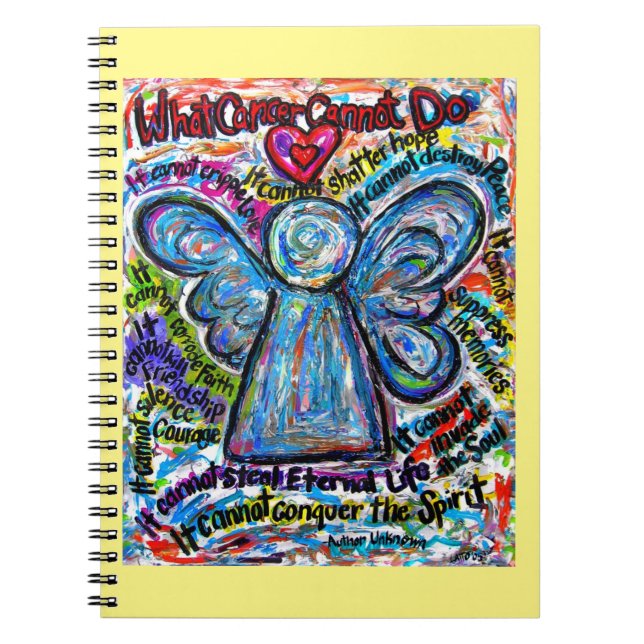 What Cancer Cannot Do Angel Art Journal Notebook (Front)