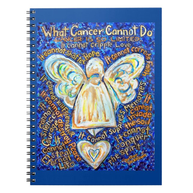 What Cancer Cannot Do Angel Art Notebook Journal (Front)
