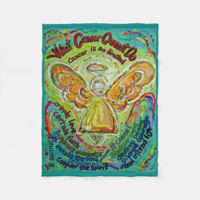 What Cancer Cannot Do Angel Chemo Custom Blanket (Front)