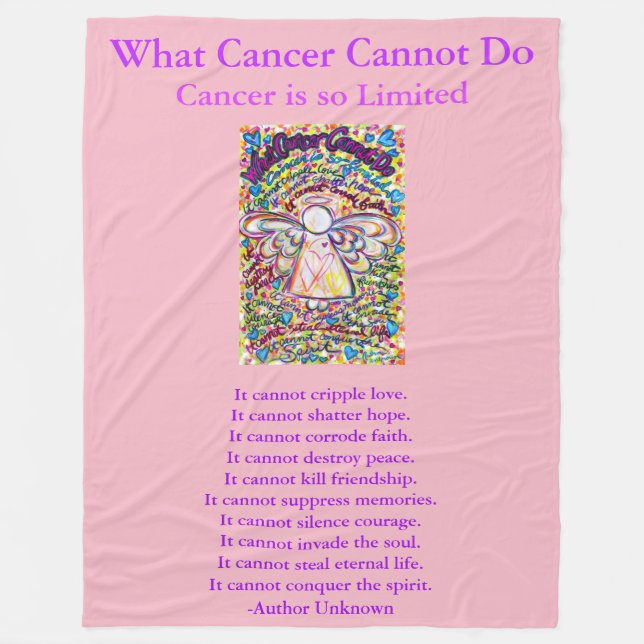 What Cancer Cannot Do Angel Chemo Custom Blanket (Front)