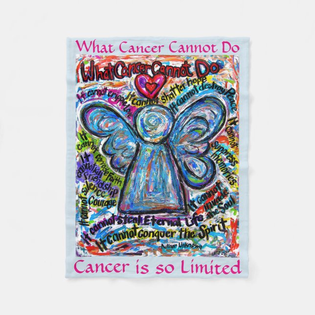 What Cancer Cannot Do Angel Chemo Custom Blanket (Front)