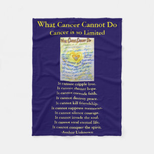 What Cancer Cannot Do Angel Chemo Custom Blanket
