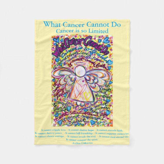 What Cancer Cannot Do Angel Chemo Custom Blanket (Front)
