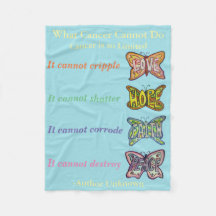 What Cancer Cannot Do Angel Chemo Custom Blanket