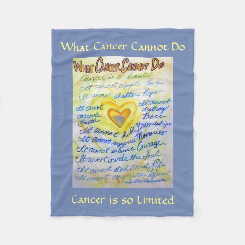 What Cancer Cannot Do Angel Chemo Custom Blanket