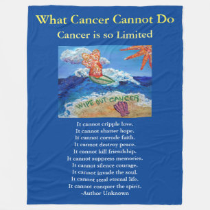 What Cancer Cannot Do Angel Chemo Custom Blanket