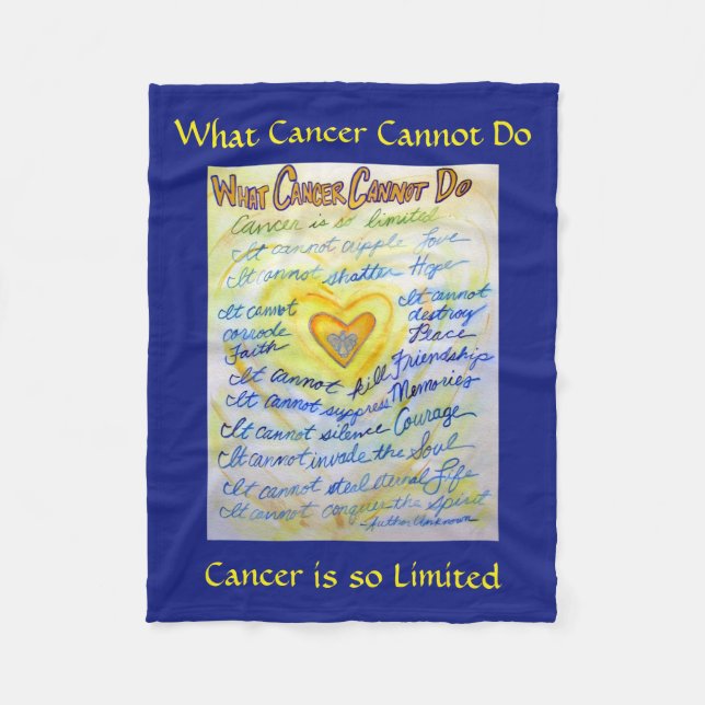 What Cancer Cannot Do Angel Chemo Custom Blanket (Front)