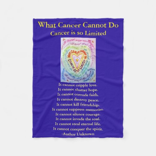 What Cancer Cannot Do Angel Chemo Custom Blanket