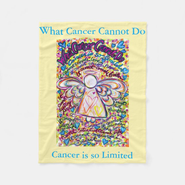 What Cancer Cannot Do Angel Chemo Custom Blanket (Front)