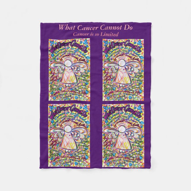 What Cancer Cannot Do Angel Chemo Custom Blankets (Front)